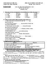 Đề kiểm tra học kỳ II môn Tiếng Anh Lớp 8 - Năm học 2012-2013 - Trường THCS Trần Hưng Đạo
